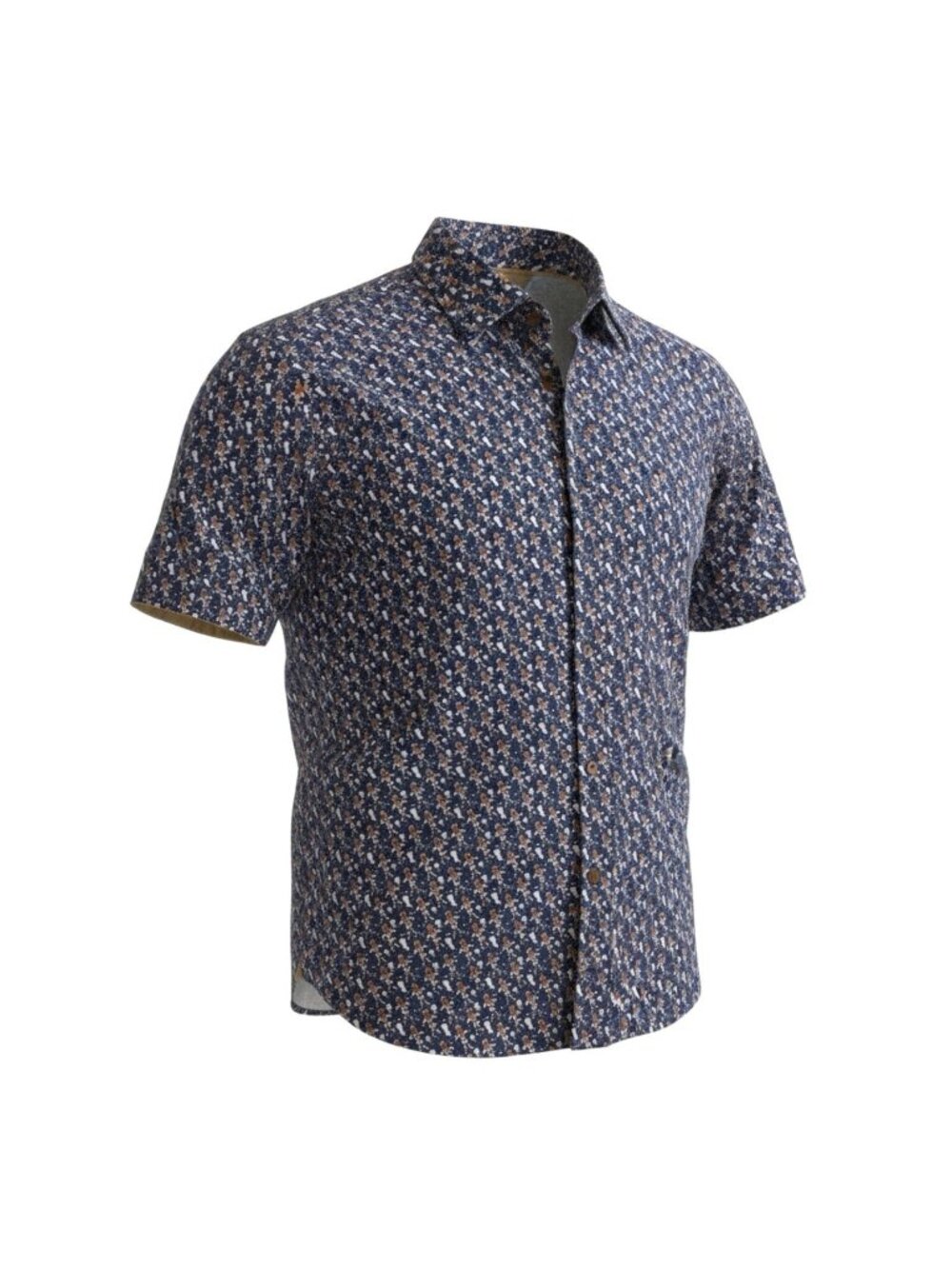 Visconti Black Mens Jelly Diver Short Sleeve Shirt~Size XL~Blue Print L15 09
